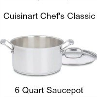Cuisinart Chef 6 qt Stainless Steel Saucepot. CLICK HERE FOR MORE DETAILS