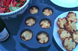Easy Appetizer Recipes - Ham and Polenta Mini Cakes