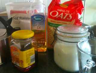 Ingredients for easy cookie recipe
