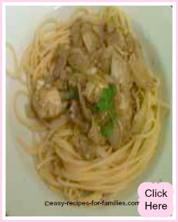 chicken tapenade pasta sauce with spaghetti