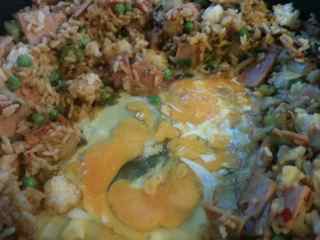 Easy Fried Rice Recipe - Break the egg yolks