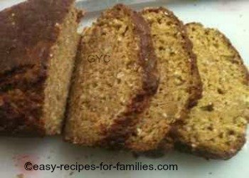 Easy Pumpkin Bread sliced into thick slices
