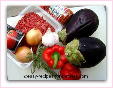 ingredients for easy ratatouille