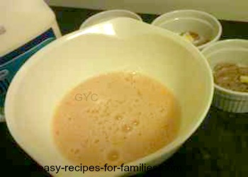 Easy Egg Custard Recipe - Beaten Eggs