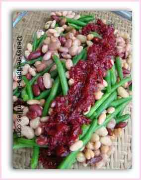 Fresh Green Bean Salad With Beetroot Relish