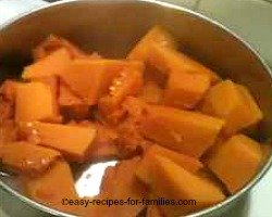 Boil the pumpkin till very soft