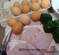 Ingredients for a gluten free quiche