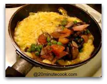 Place Filling On One Half Of The Omelet