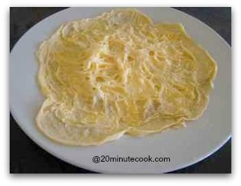 Omelette cooked in 3 minutes