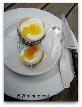 Learn how to cook boiled eggs like this with a soft runny yolk.