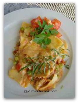 A slice of homemade lasagne