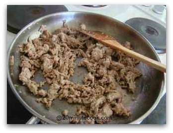 Chicken mince seasoned and cooked