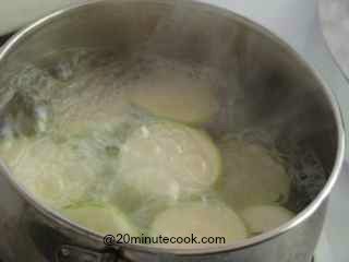 Bring zucchini to the boil
