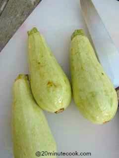Zucchini ready to be cooked.