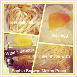 4 steps in how to make egg tagliatelle