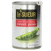 Le Sueur Peas - Early June Very Young Small Sweet Peas in 15 ounce cans 8 pack. CLICK HERE FOR MORE DETAILS