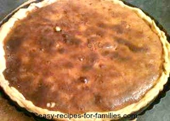 Baked low fat pumpkin pie 