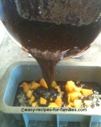 Pour over the remainder of the batter