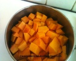 Boil the pumpkin till tender but not falling apart