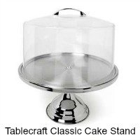 Tablecraft Classic Cake Stand - 12 inches diameter with cover. CLICK HERE FOR MORE DETAILS